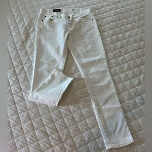 Skinny white jeans (my favorites!) I just can no longer squeeze into them!
